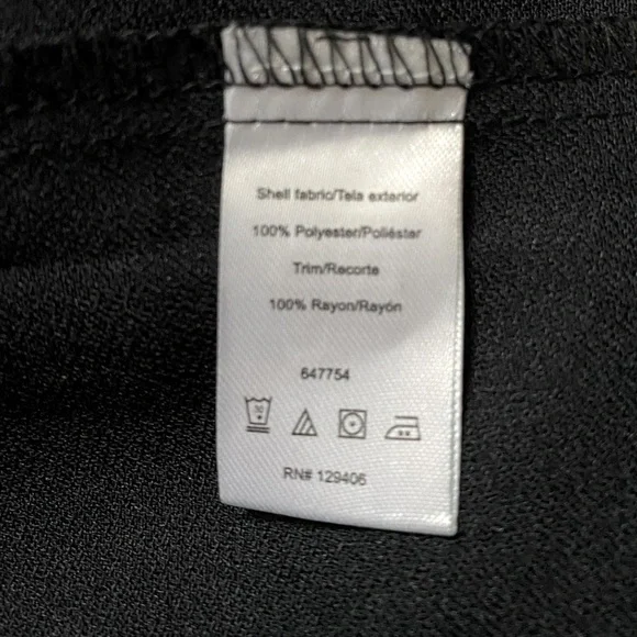 VENUS Black w/ White Embroidered Floral Asymmetric Fringe Wrap Midi Dress Size 8 - Picture 11 of 11